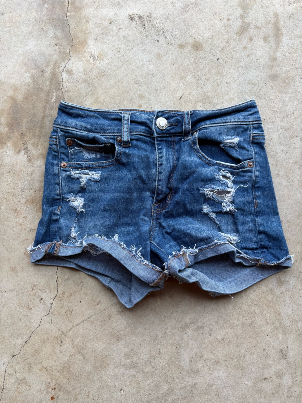 American Eagle Outfitter Super Stretch Hi-rise Shortie Denim